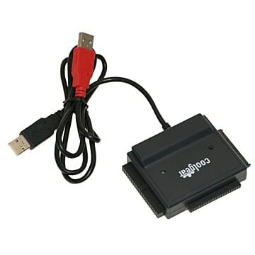 USB 2.0 to IDE/SATA Adapter, Works with 2.5/3.5/5.25 HDD