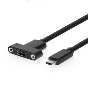 USB 3.2 Gen 2 Type-C Male to Female High Quality Panel Mount Cable 36 inch