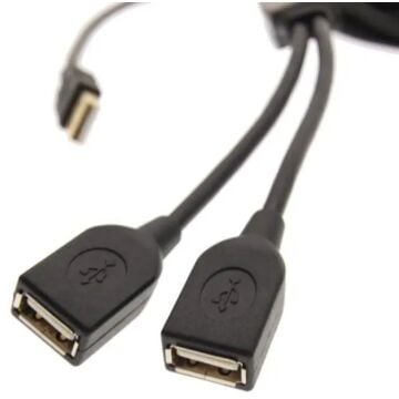 17ft Dual Port USB 2.0 Amplified USB Active Extension Cable w/Power