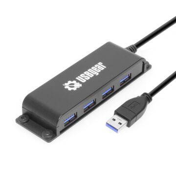 4 Port USB 3.2 Gen 2 10Gbps Hub Type-A Host w/ Screw & Velcro Mount